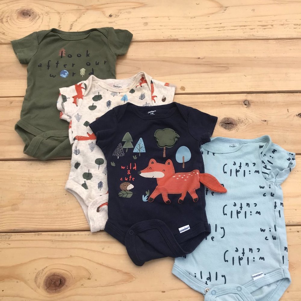 5 Gerber Onesie Fox Shirt Set Target - Picture 2 of 11